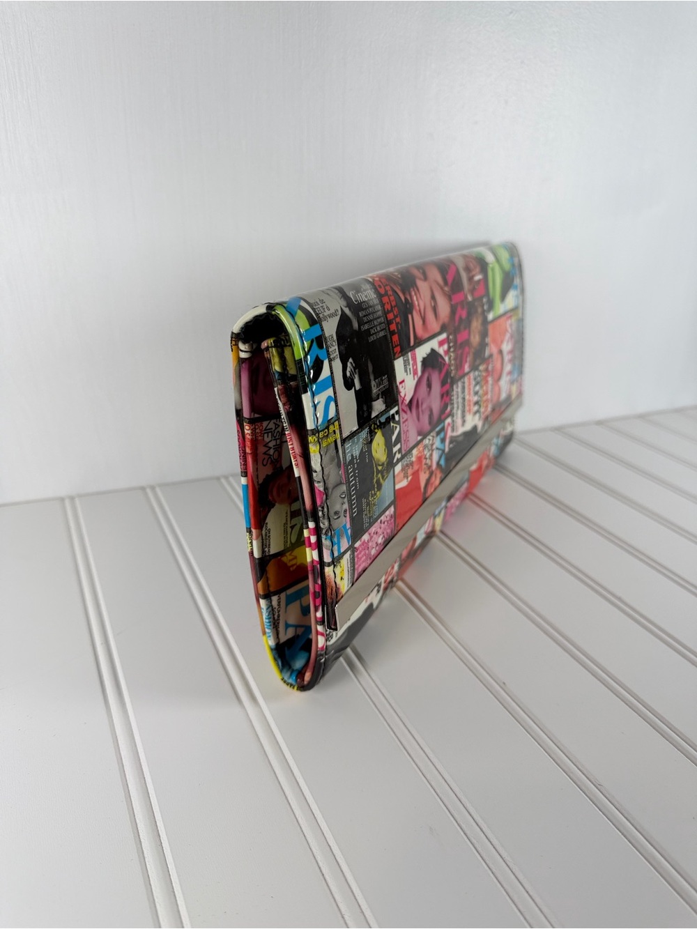 Envelope Clutch Purse Retro Vintage Paris Magazine Cover Pop-Art Bag - Picture 2 of 9